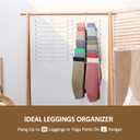 ZEDODIER Legging Organizer for Closet Hanging, Rotatable Yoga Pants Hanger for Women's XS-XL and Girls' Leggings, Holds Up to 20 Pairs of Leggings, Space-Saving Closet Organizers and Storage, Silver