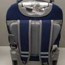 BAMIFEI 6 Wheel Rolling Backpack for Kids 18" Set - Blue Brown