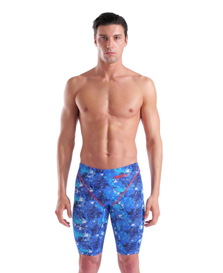 ARENA Powerskin ST Next Mens Racing Jammer Competition Swimsuit Sportse Athletic Swim Team Championship Tech Suit, Limited Edition Splashy Multicolor, US Size 28