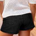 Astylish Women's High Waisted Shorts Jean Stretchy Casual Fashion Trendy Double Button Fly Denim Shorts