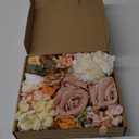 AmyHomie Champagne Artificial Flowers Combo Silk Mix Peony Rose Hydrangea Fake Flowers w/Stem for DIY Wedding Bouquets Centerpieces Arrangements Table Party Bridal Baby Shower Home Fall Decor