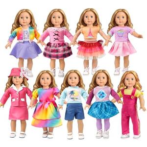 WONDOLL 9 Sets American 18 Inch Doll Clothes and Accessories - Outfits Sets - Princess Fashion Bundle for Girl(No Doll)
