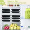 Reusable Food Prep Containers, 50-Pack 24 OZ Plastic Containers with Lids For Meal Food Prepping - Durable Food Storage Containers Lunch Boxes- Stackable, Meal Dishwasher Safe