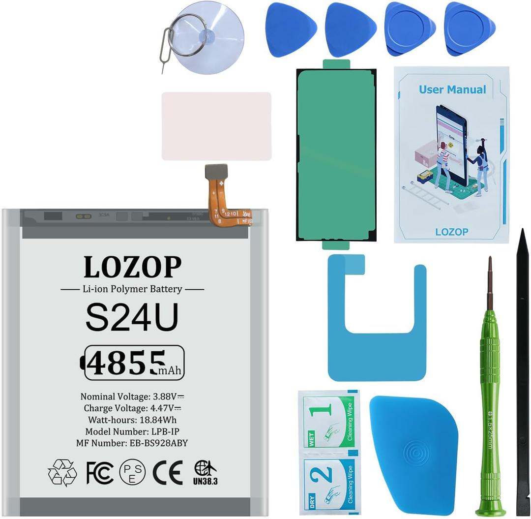 for S24 Ultra Battery Replacement Kits for Samsung Galaxy S24 Ultra SM-G928U/U1/N/B/W and Other All G928 Models with Repair Tools Kit and User Manual