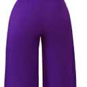 Purple Jumpsuits for Women Dressy Formal Elegant Hight Waist One Piece Outfits Sexy Casual Straight Long Pants Wide Leg Pants Jumpsuit (Purple, L)