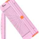 Firbon A4 Paper Cutter 12 Inch Titanium Straight Paper Trimmer with Side Ruler for Scrapbooking Craft, Paper, Coupon, Label, Cardstock(Pink)