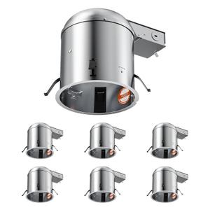 6 Pack 6 Inch Recessed Lighting Housing Remodel,Can Light Housing
IC Rated & Air Tight,E26 Connector,ETL Listed