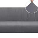 PrinceDeco Stretch Armless Futon Cover Futon Slipcover Full Queen Couch Cover Futon Sofa Bed Cover Furniture Protector with Elastic Bottom, Machine Washable, Gray (Grey)