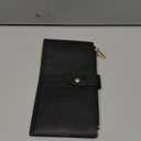 Travelambo RFID Wallet Women Large Size Bifold Multi Card Wallet Case with Zipper Pocke Credit Card Holder for Women (Black)