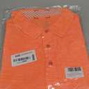 Alex Vando Mens Golf Shirt Moisture Wicking Quick-Dry Short Sleeve Casual Polo Shirts for Men (Orange, Xl)