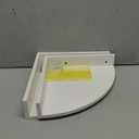 Koville Italian Marble Corner Shower Shelf for Bathroom, 10'' Marble Corner Shelves for Bath, Wall Mounted Stone Corner Shower Caddy, No Drilling Adhesive Shower Shelf - White Cliff (2-Layer)