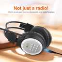 AM FM Radio Headphones, Personal Portable Radio Headset am/fm Digital with Best Reception for Jogging, Mowing, Cycling, Meeting, Powered by 2 AA Batteries (Not Included)