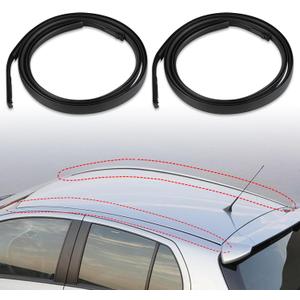 JDMON Roof Drip Molding Strips Weatherstrip Compatible with Toyota Yaris Hatchback 2007 2008 2009 2010 2011, Replace 75551-52130, Left and Right, 2 PCS