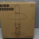 Kingsyard Metal Bird Feeders for Outdoors Hanging, Wild Bird Feeder with Large 11.5" Protective Dome and 8" Removable Tray, 3 lb Seeds Capacity (Black)