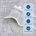 GarveeHome Scalloped Bow Rug for Living Room, 6ft Round Rugs Washable Solid Grey Rug for Dorm Soft Low Pile Non Slip Scalloped Rugs for Nursery Bedroom Decor Hallway Kids Room Playroom