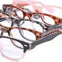 Reading Glasses for Women and Men | Stylish Durable and Comfortable Readers (Black-light Pink)