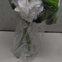Hydrangea Artificial Flowers in Vase Fake Flowers for Home Decor | Real Touch White Hydrangea Faux Flowers with Faux Water for Bedroom Bathroom Office Table Centerpiece