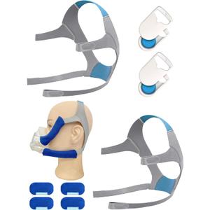 2 Packs F20 Replacement Headgear Compatible with F20 Full-face Mask, Include 4 Magnetic Clips+2 Packs Headgear Hanger (Large)