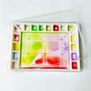 Ceramic Watercolor Palette 18well Rectangle Artist Professional Paint Palette for Acrylic,Gouache Painting Ceramic Mixing Tray (Porcelain) (7.8x5.7in(with Box))