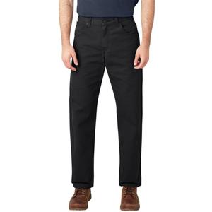 Dickies Men's Relaxed Fit Heavyweight Duck Carpenter Pants (36W x 32L, Black)