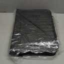 Anbte Folding Camping Table with Storage Net, Pure Black Aluminum 2ft Picnic Table 23.2" x 16" Outdoor Table Adjustable Height Max 27.5", Lightweight, Waterproof, Portable Handle for Travel Cooking