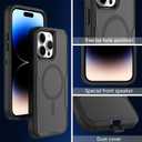 for iPhone 14 Pro Max Case, Compatible with MagSafe, Heavy Duty Shockproof Protective Phone Case with Dual Layer Protection (Black)