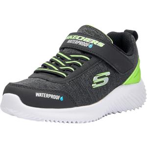 Skechers Boy's Bounder Dripper Drop Waterproof Sneaker (3 Little Kid, Black/Lime)