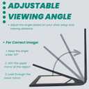Adjustable Face Down Mirror for Vitrectomy Recovery - 10" x 7", Black, Watch TV During Eye Surgery Recovery