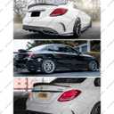 Rear Spoiler Compatible with Mercedes Benz W205 C-Class 2015-2021, Duckbill Fits for C63 C160 C180 C200 C250 C300 C400 C450 Sedan, Trunk Tail Deck Lid Wing Lip (Forged Carbon Fiber Pattern)