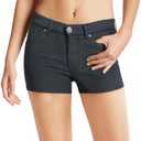 Hybrid & Company Womens Perfectly Shaping Hyper Stretch Shorts (1X, Charcoalblack-2626)