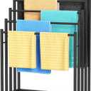 Honiter Towel Racks for Bathroom, 5 Tier Wide Towel Drying Rack Outdoor, Free Standing Towel Rack, Pool Towel Blanket Stand and Display Rack for Oversized Bath Towels