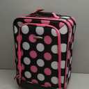 Rockland Fashion Softside Upright Luggage Set,Expandable, Multi/Pink Dot, 2-Piece (14/19)