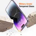 SMARTDEVIL 2 Pack Screen Protector for iPhone 14 Pro Max, 9H Hardness Military Grade Shatterproof HD Clear Tempered Glass, Easy to Install, Auto Bubble-Free and Dust-Free Box, Case Friendly