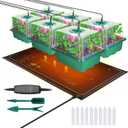 Seed Starter Trays with Grow Lights and Heat Mat, 72 Cells Seed Starter Kit with Lights, 3 Lighting Mode, 4 Timing Set, Germination Kit for Seed Starting Trays with High Humidity Control Domes (6PCS, Green)