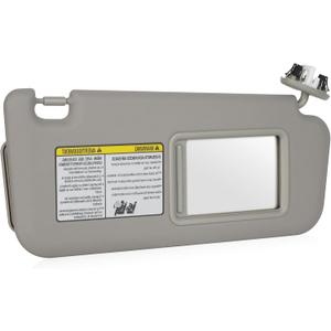 Gray Passenger Right Side Sun Visor Replacement Compatible with Toyota RAV4 2006-2013 Replace 74310-42452-B2