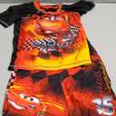 Disney Cars UPF 50+ Rash Guard Shirt and Swim Trunks Outfit Set Toddler to Little Kid Sizes (7-8)