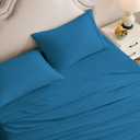 Swiftify Twin Sheets Set, 3 Pieces Hotel Luxury Soft Microfiber Bed Sheets Set, Up to 16" Deep Pockets, Oeko-Tex Sheets with Elastic, Breathable, Wrinkle Free (Peacock Blue,Twin)