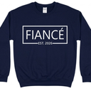 Fiance Est. 2026 Sweatshirt, Large, Navy Blue