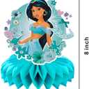 8Pcs Princess Jasmine Table Centerpieces Birthday Party Supplies Double Side Table Decorations for Kids Party Decorations