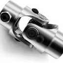 3/4" 20 Spline X 3/4" Round Steering Shaft U Joint Single Chrome Universal Joint Coupling (3-1/4" Overall Length)