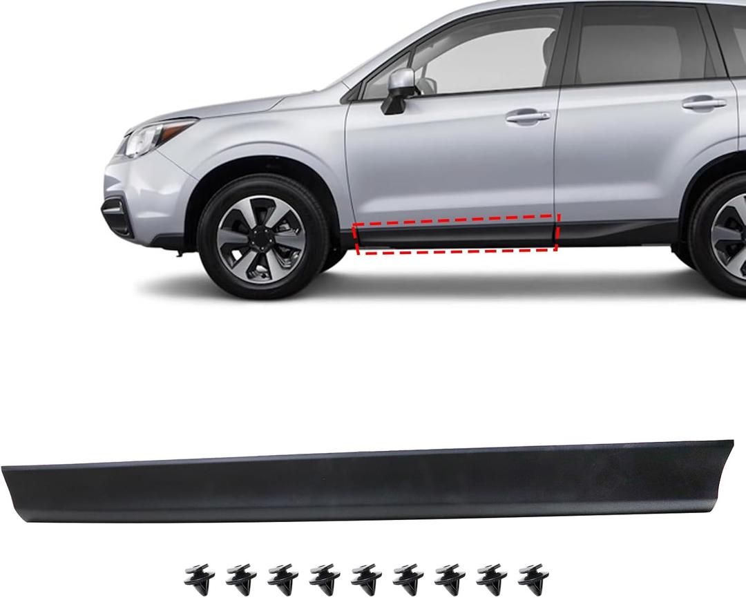 SecosAutoparts Door Lower Molding Trim, Front Driver Side, Fit for Subaru Forester 2014-2018 2.0L/2.5L, Replace# 91112SG132 SU1304100, Front Door Garnish Trim