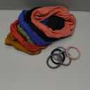 GiLi 6 Pack Wide Headbands for Women Non Slip Soft Elastic Hair Bands Yoga Running Sports Workout Gym Head Wraps, Knotted Cotton Cloth African Turbans Bandana (with 6 Pcs Hair Ties) (6 Color (Black+Brown+Red+Green+Blue+Pink))