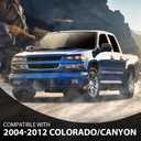 CNNELL Fog Lights Compatible with 2004-2012 Chevy Colorado, Fit 2004-2012 GMC Canyon/2006 Isuzu i-280/i-350/2007 2008 Isuzu i-290(Clear lens)