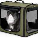 Dog Car Carrier Light Weight 19.7×16.9×14.8in, Foldable Dog Carrier, Green