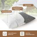 Small Shredded Memory Foam Pillow, Camping Pillow Travel Pillow - Compressible Medium Firm, Breathable Cover, Ideal Backpacking Hiking, Airplane and Car