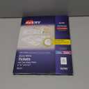 Avery Printable Tickets with Tear-Away Stubs, 1.75" x 5.5", Matte White, 500 Blank Tickets for Laser and Inkjet Printers (16795)