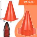 PXZBLG 12/24/50pcs Soccer Cones, 7" Soccer Cones, Plastic Traffic Cones, Training Cones for Basketball Football Skating Drills Practice
