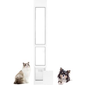 Cat Door for Sliding Glass Door - Small Pet Door for Sliding Door Insert - 78-82 in Cat Door for Patio Slider (7FT)