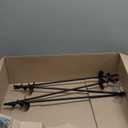 Ground Anchors, Heavy Duty Swing Set Anchors, Spiral Earth Anchor for Trampoline, Camping, Shed, Canopies, Metal Trampoline Anchor Resistant Strong Wind (4x27", Black)