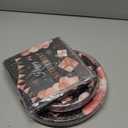 Zhehao 101 Pcs Retirement Party Tableware Set Black and Pink Happy Retirement Party Supplies Includes 50 Paper Plates, 50 Napkins and 1 Tablecloth for Men Women Say Goodbye